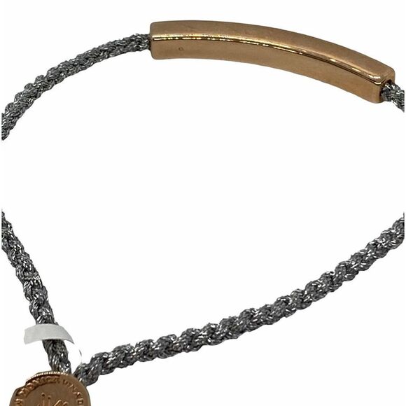 New MONICA VINADER Linear Friendship Bracelet in 18k Rose Gold & Silver - Picture 3 of 4